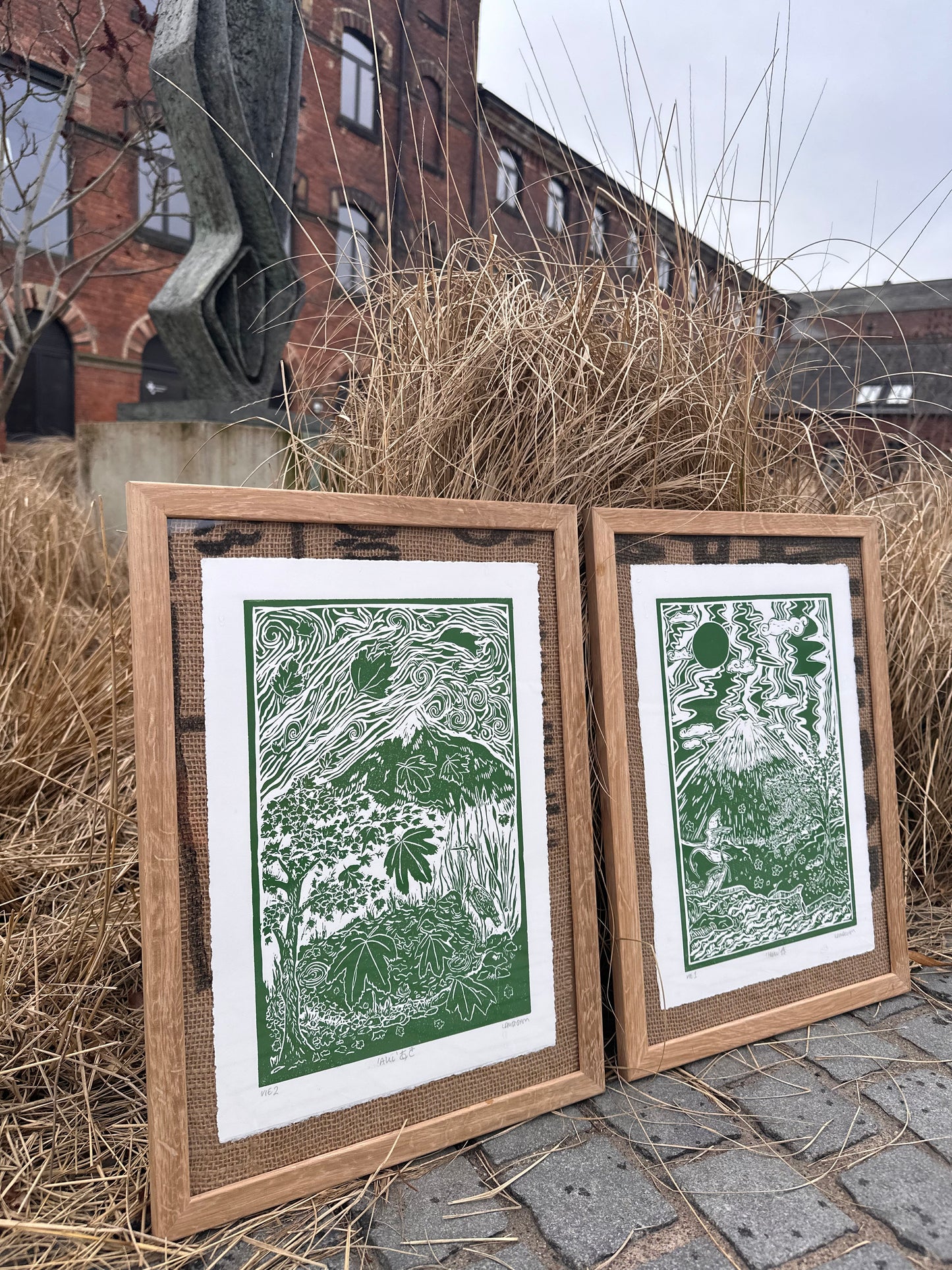 Original Linocut ‘Haru' Spring Japan Inspired.