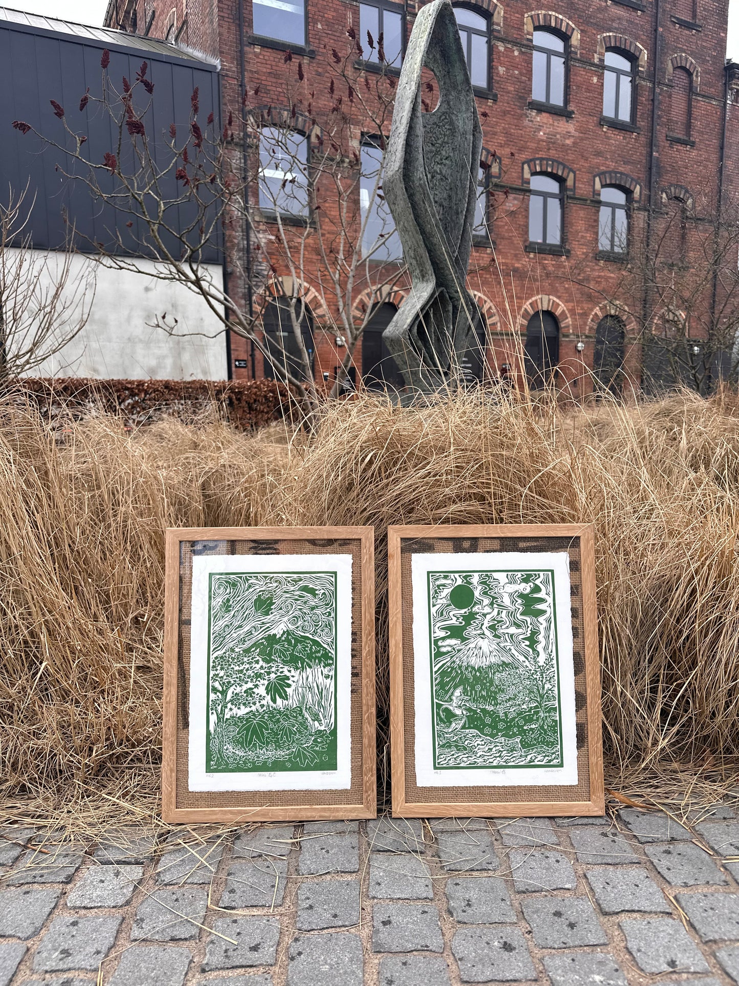 Original Linocut ‘Haru' Spring Japan Inspired.