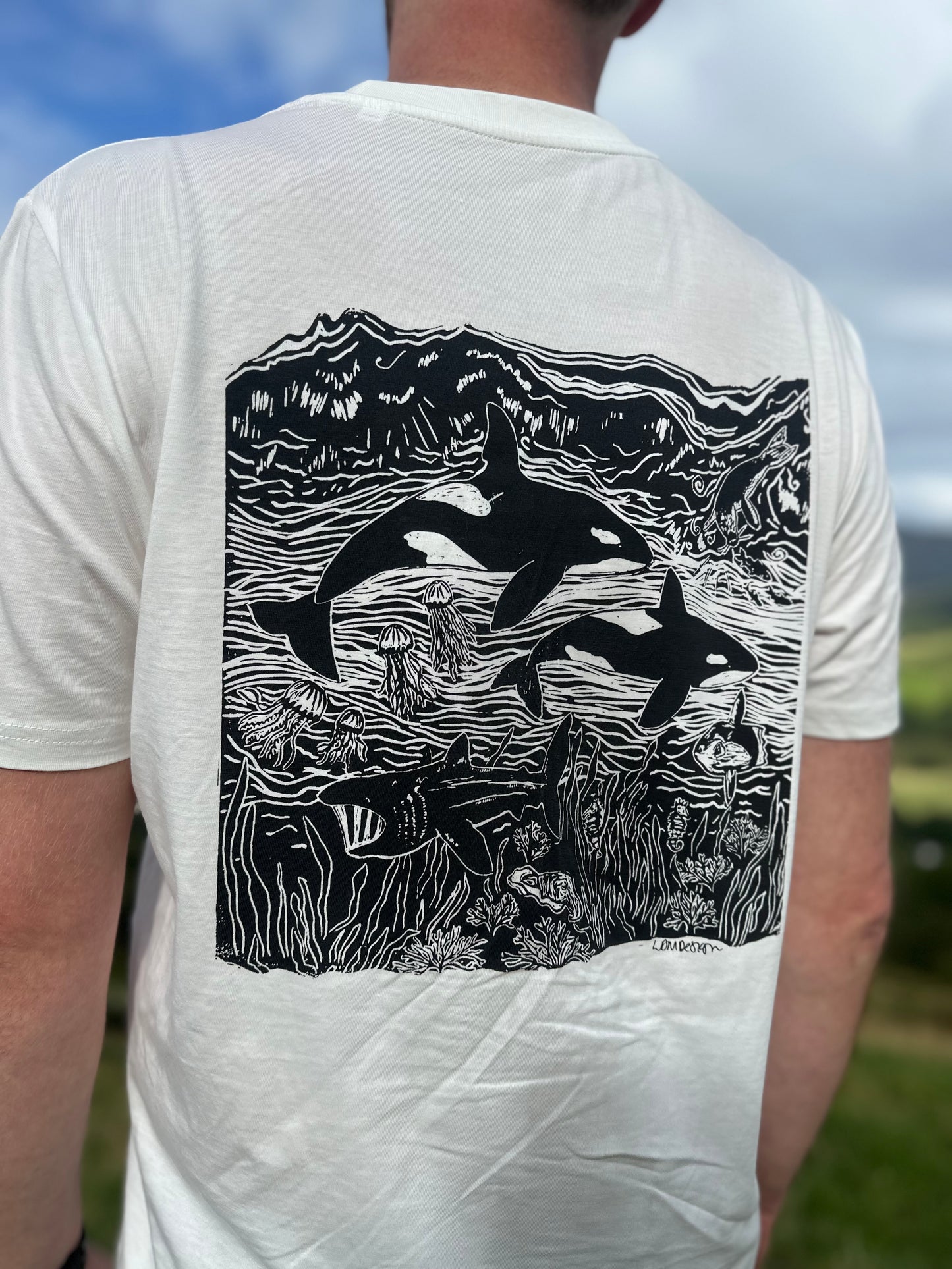 Unisex Eco friendly Fairtrade & Organic British Sea life T-shirt