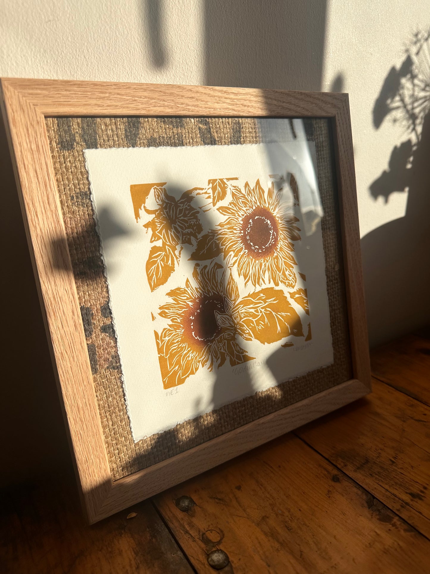 'Golden Hour' Original Linocut Print
