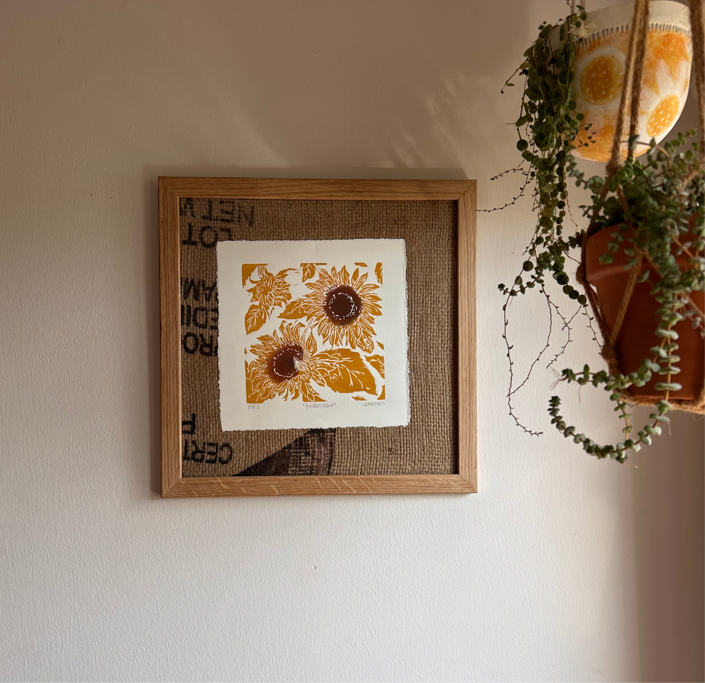 'Golden Hour' Original Linocut Print