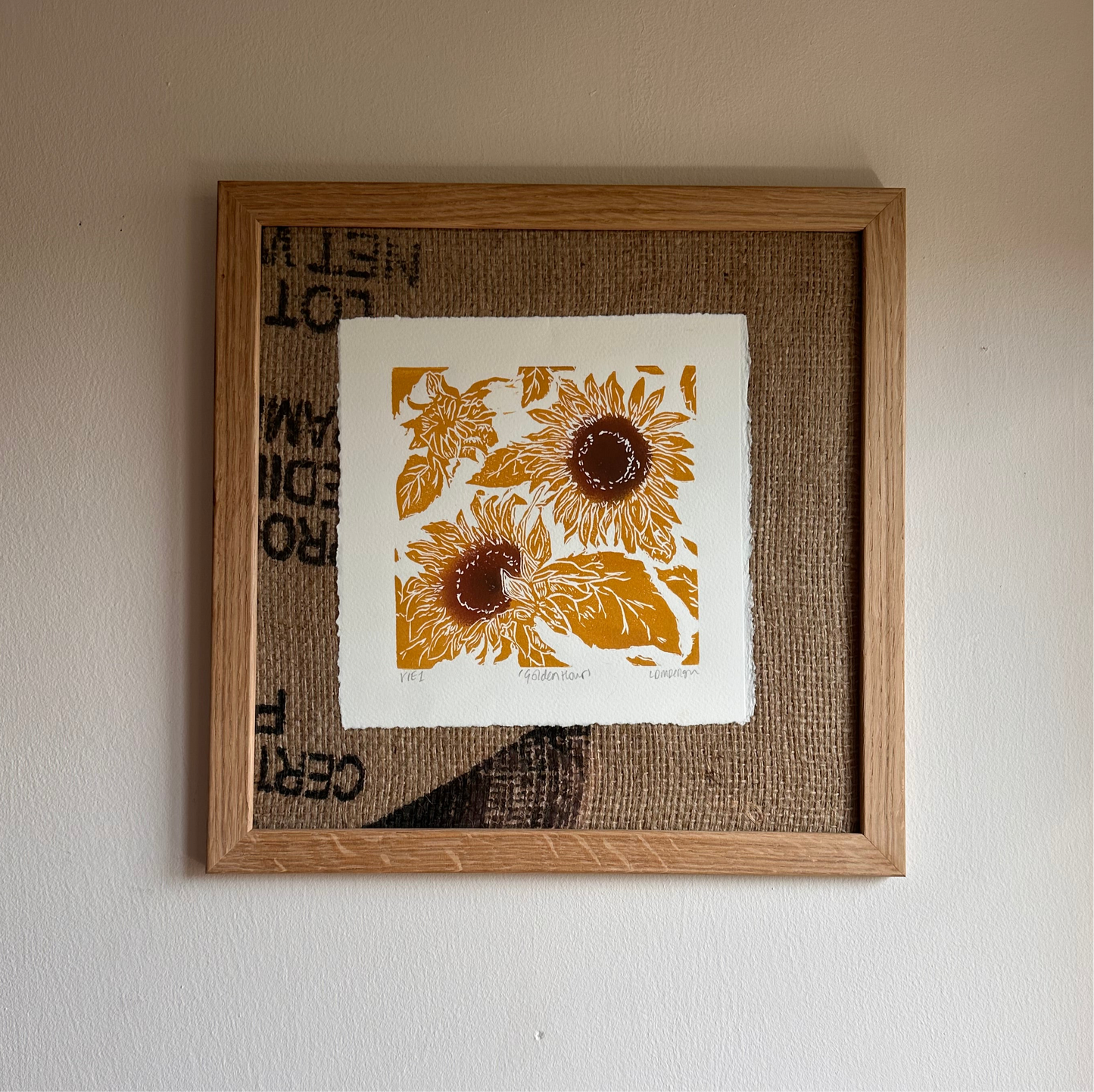 'Golden Hour' Original Linocut Print
