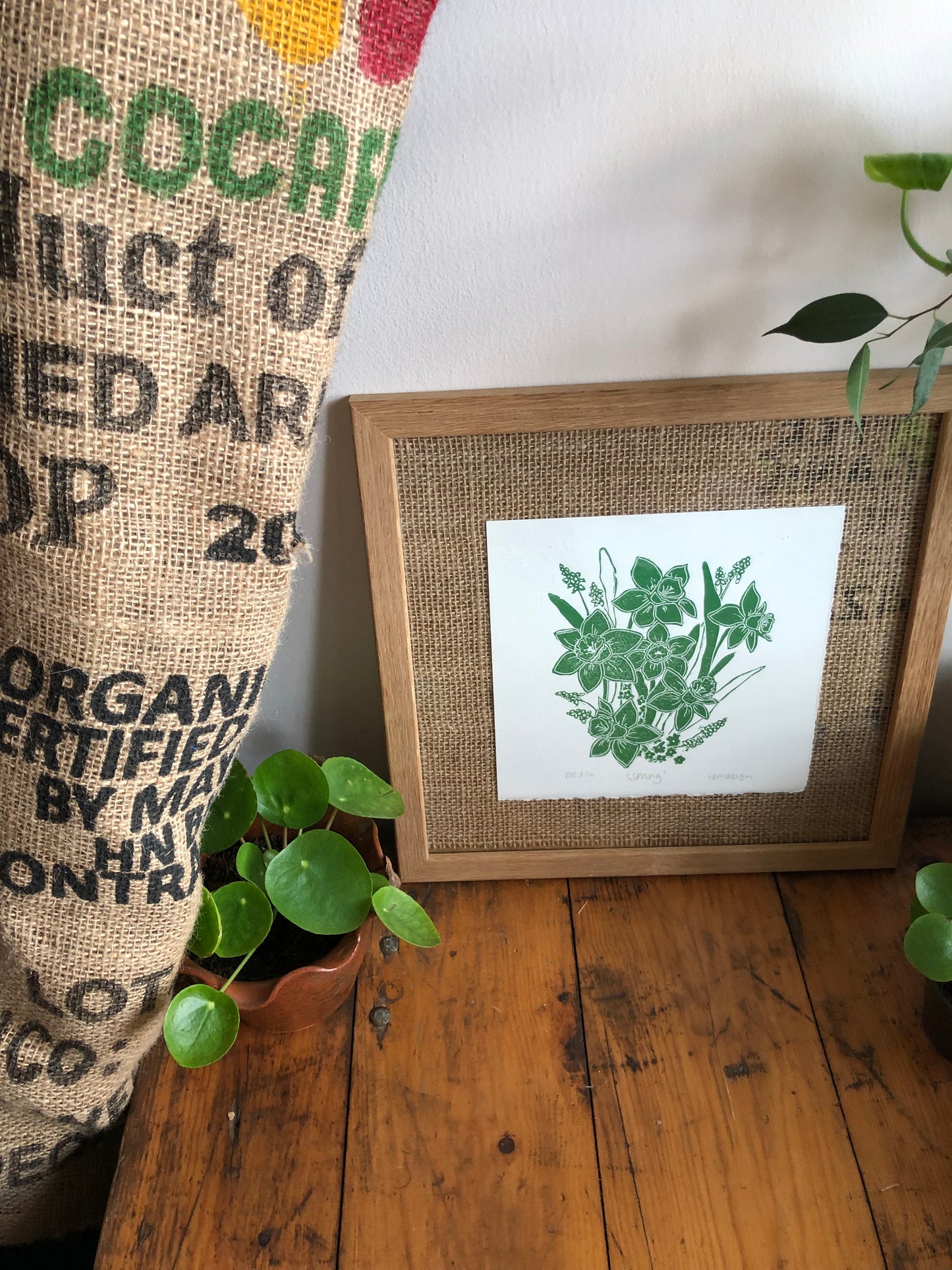 Original Linocut ‘Spring’ Print.