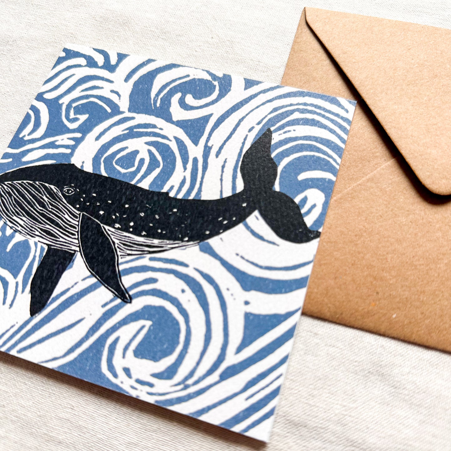 Groovy Blue Whale Card