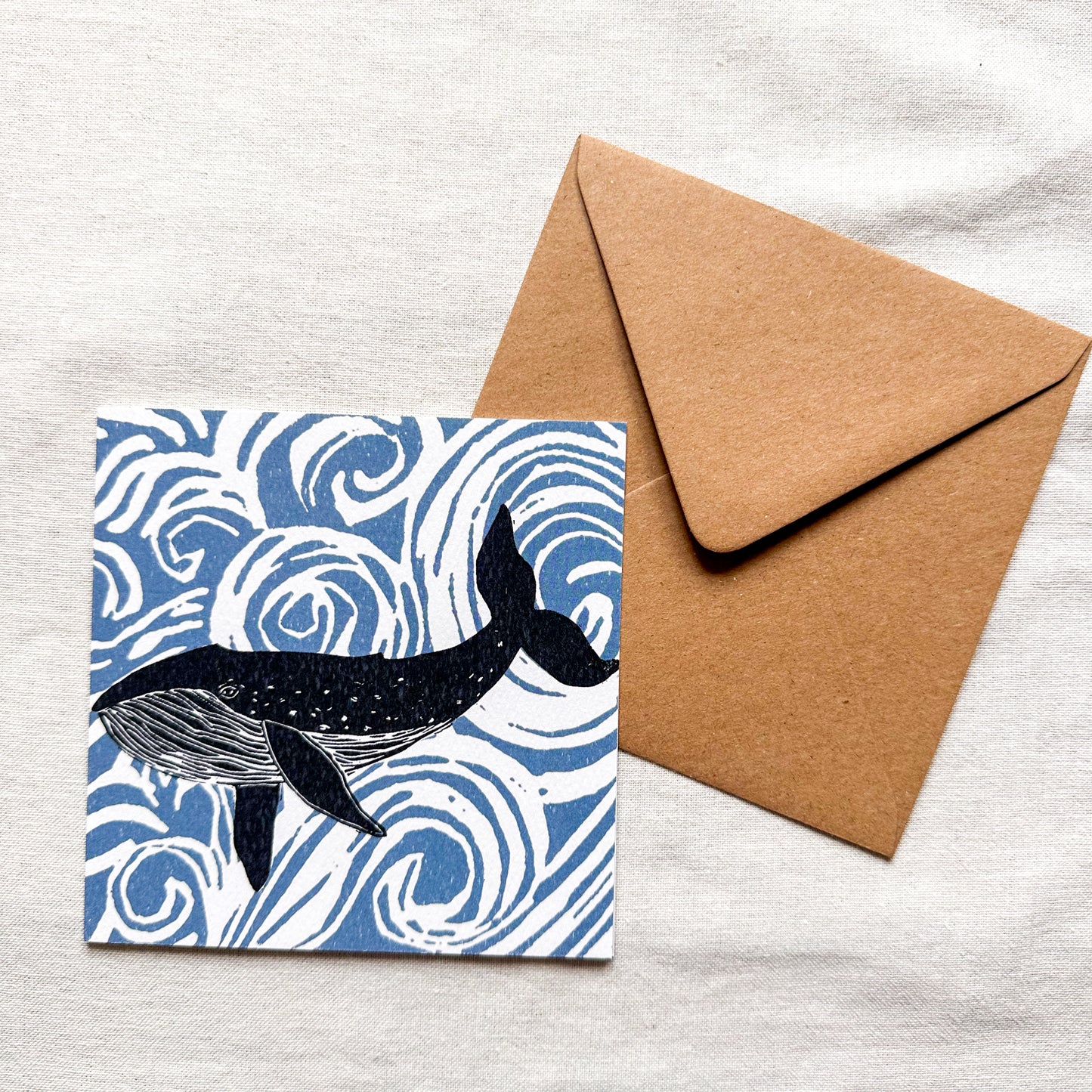 Groovy Blue Whale Card