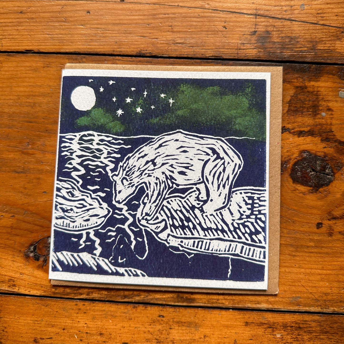 Polar Bear Reflecting Card