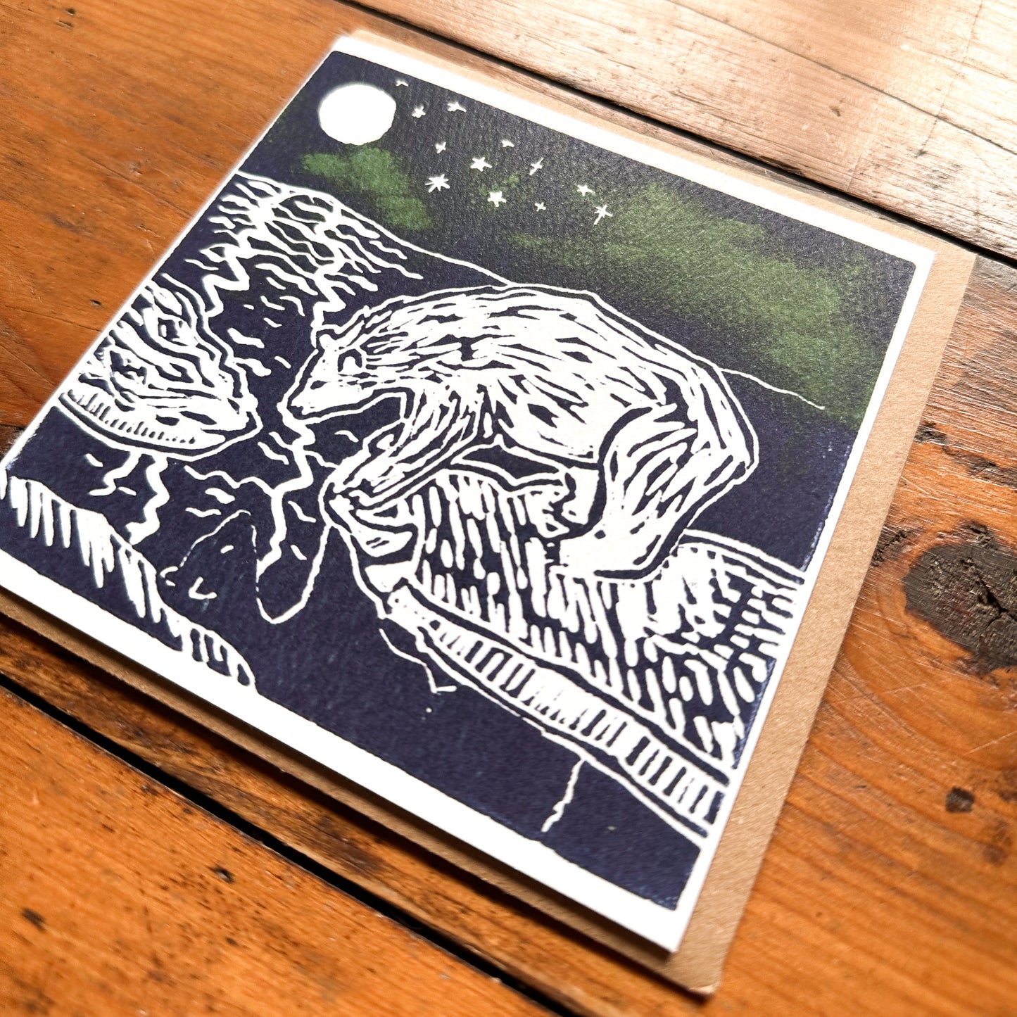 Polar Bear Reflecting Card