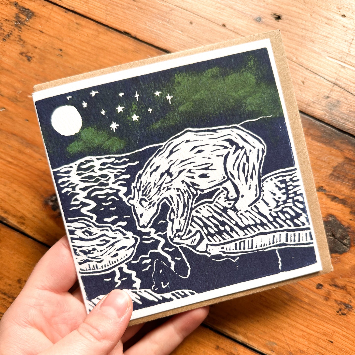 Polar Bear Reflecting Card
