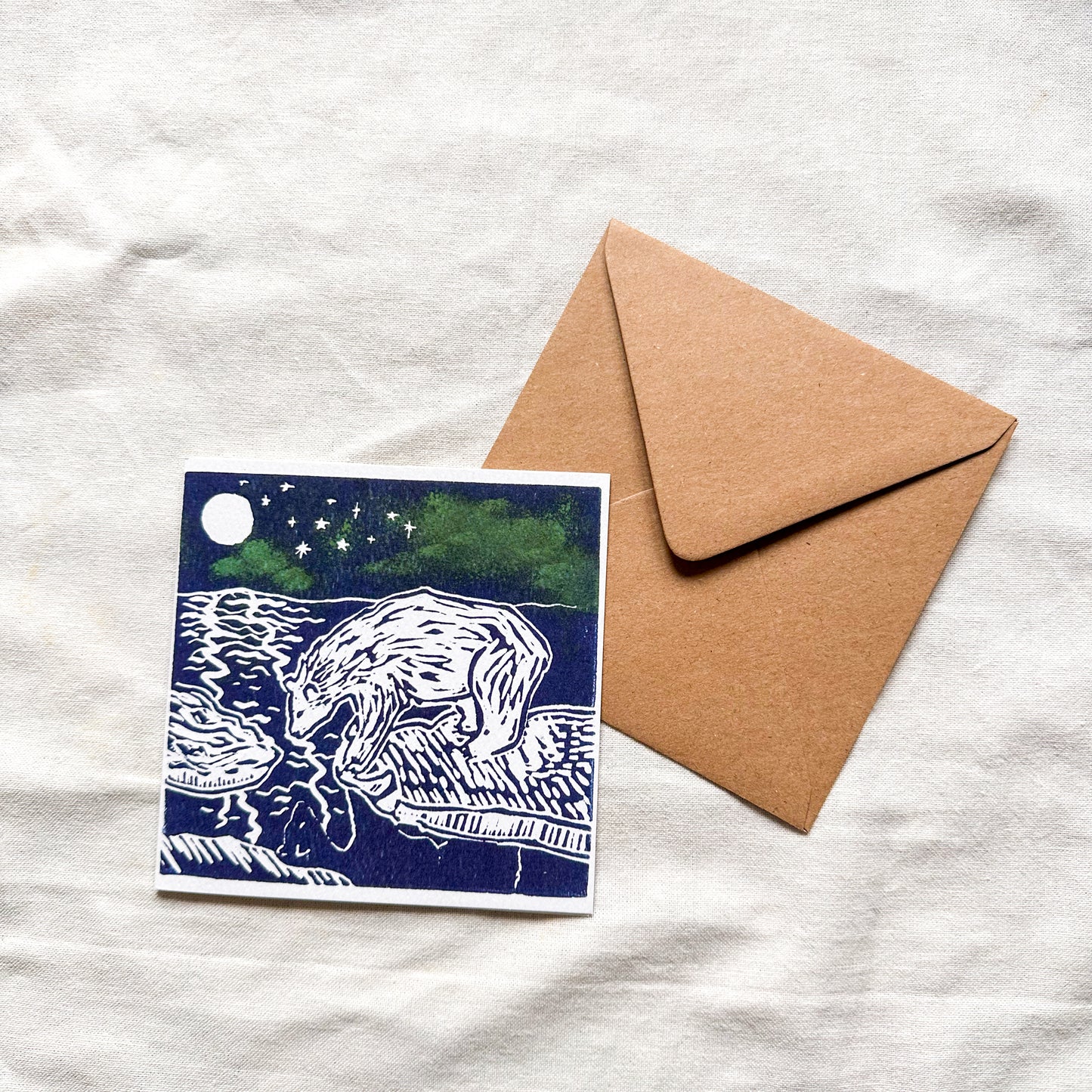Polar Bear Reflecting Card