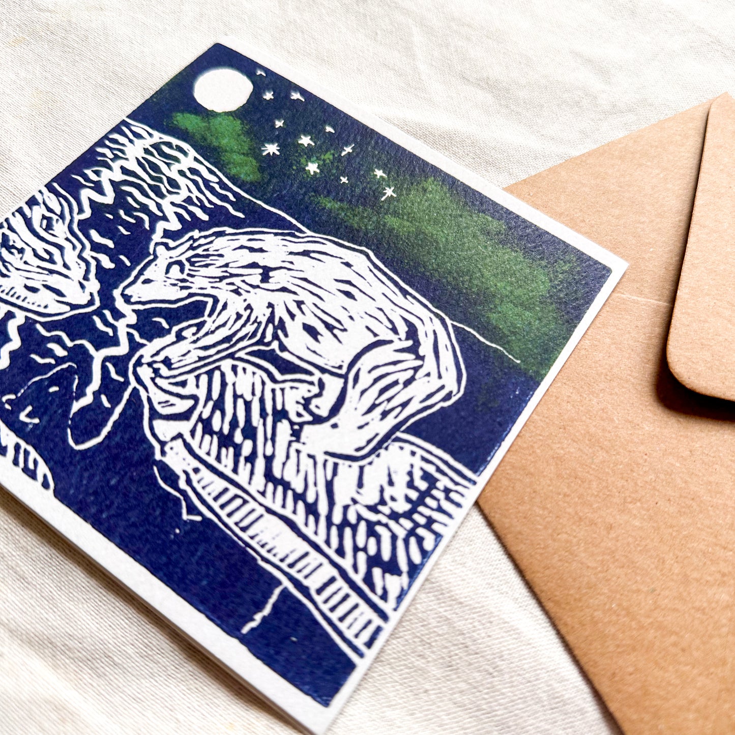 Polar Bear Reflecting Card