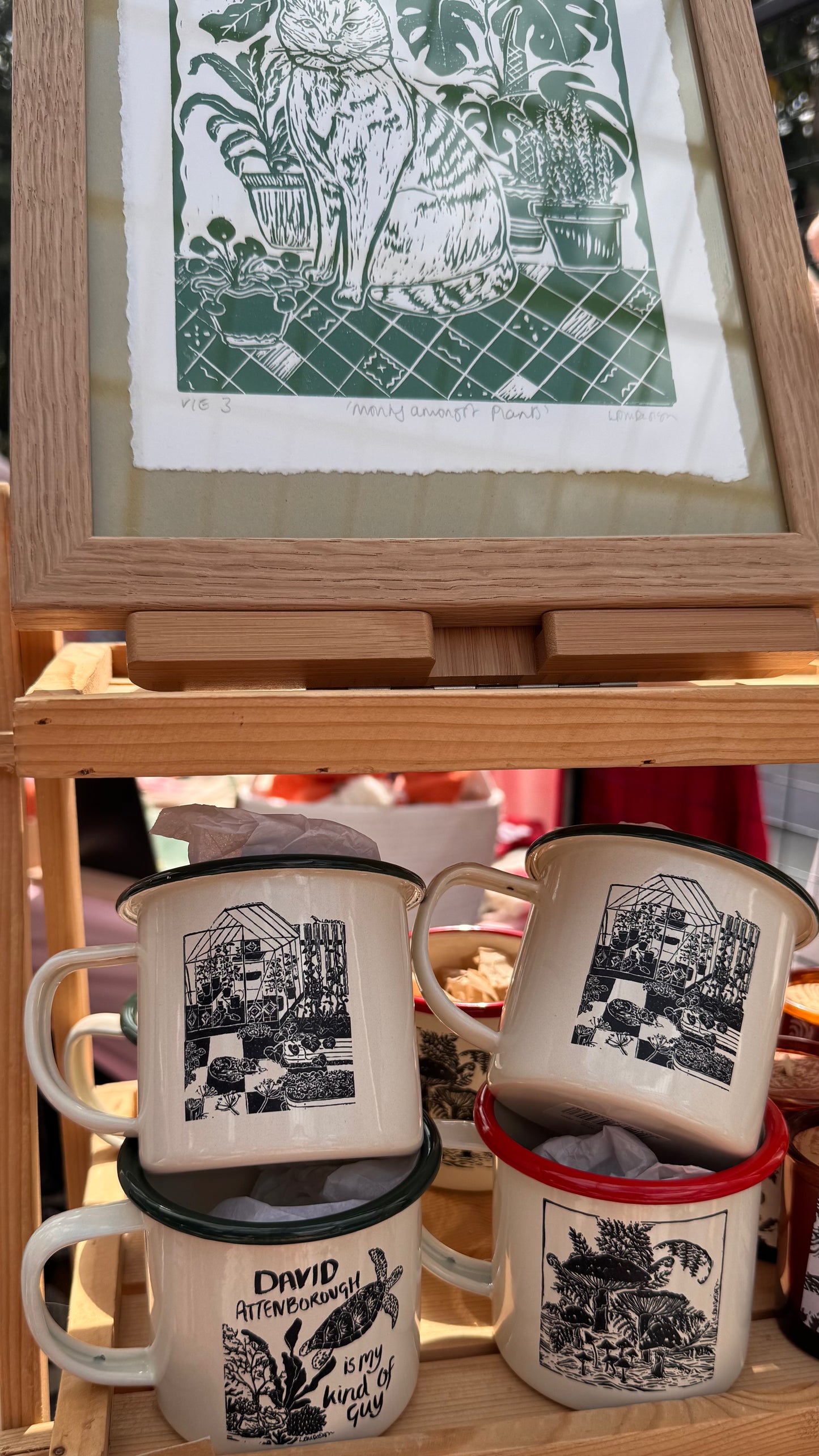 Eco friendly Greenhouse Enamel Mug.