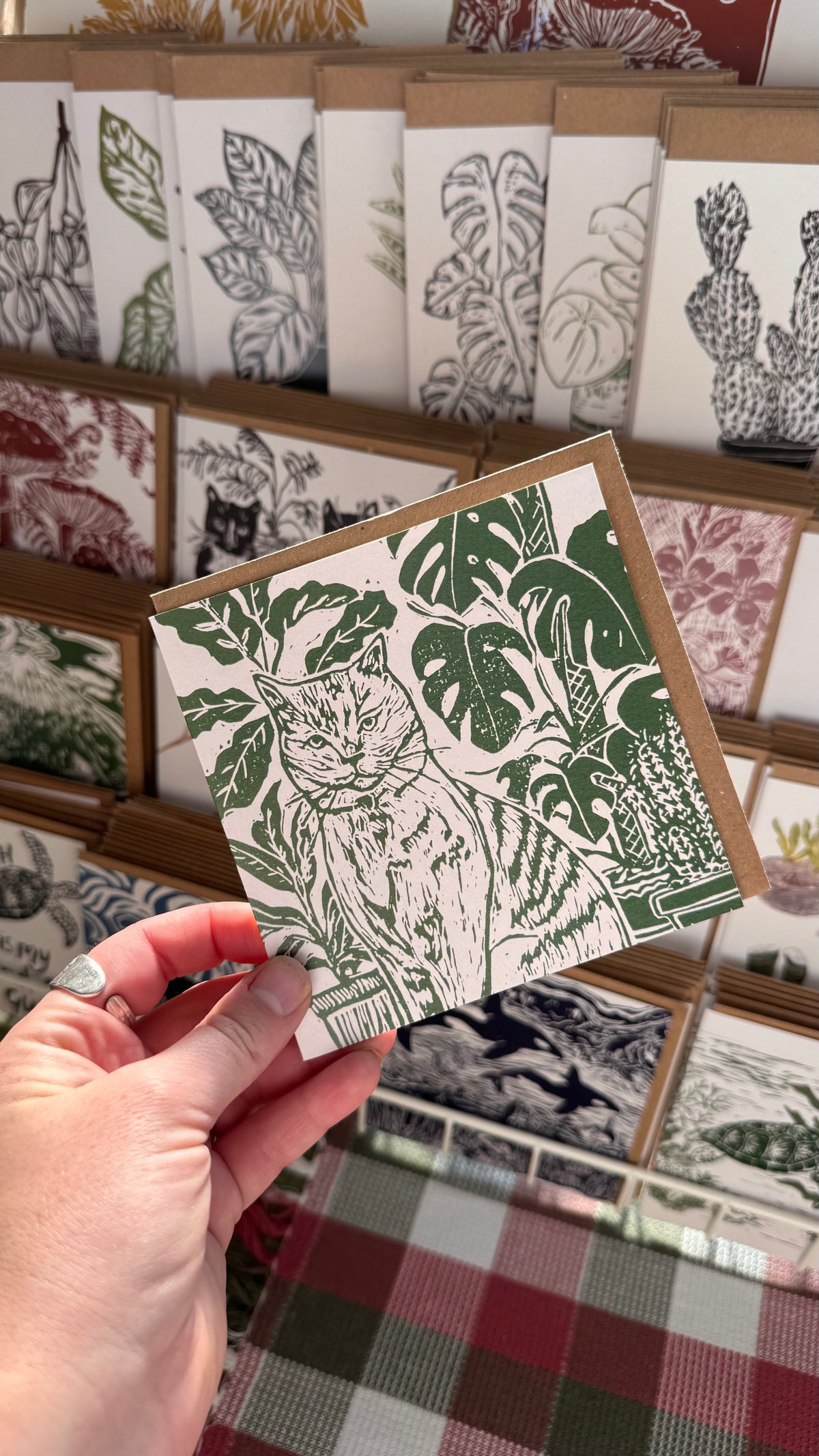 Monty amongst plants Card