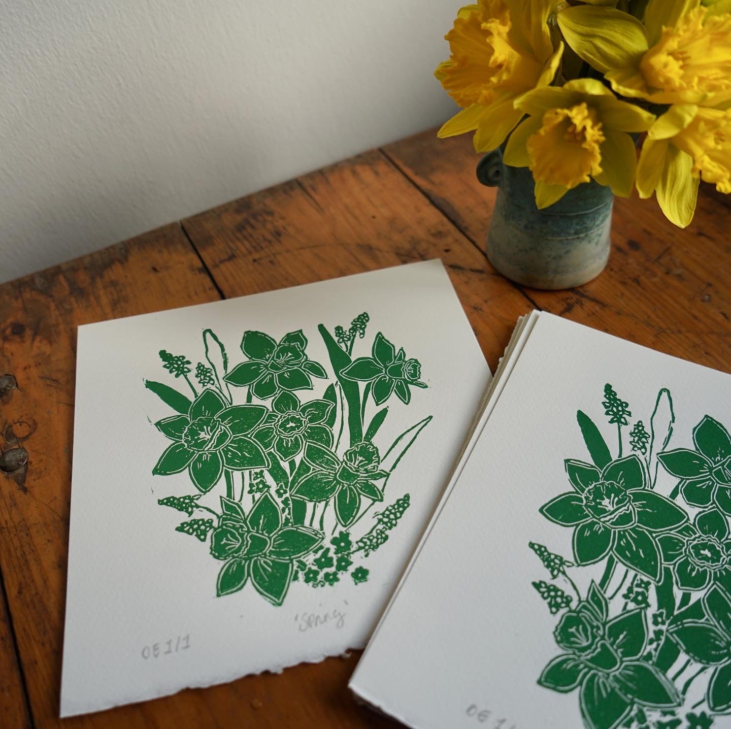 Original Linocut ‘Spring’ Print.