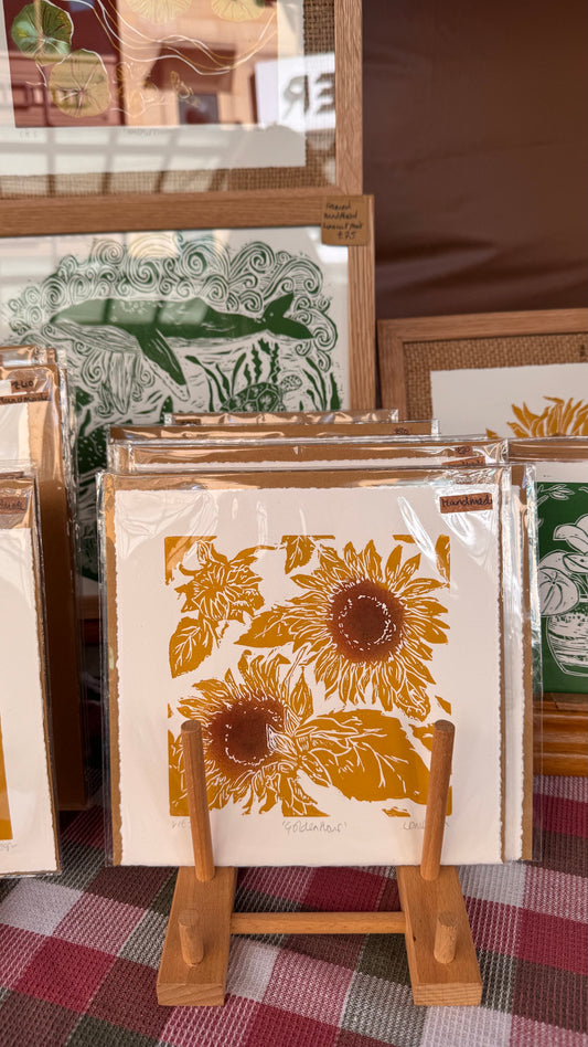 'Golden Hour' Original Linocut Print